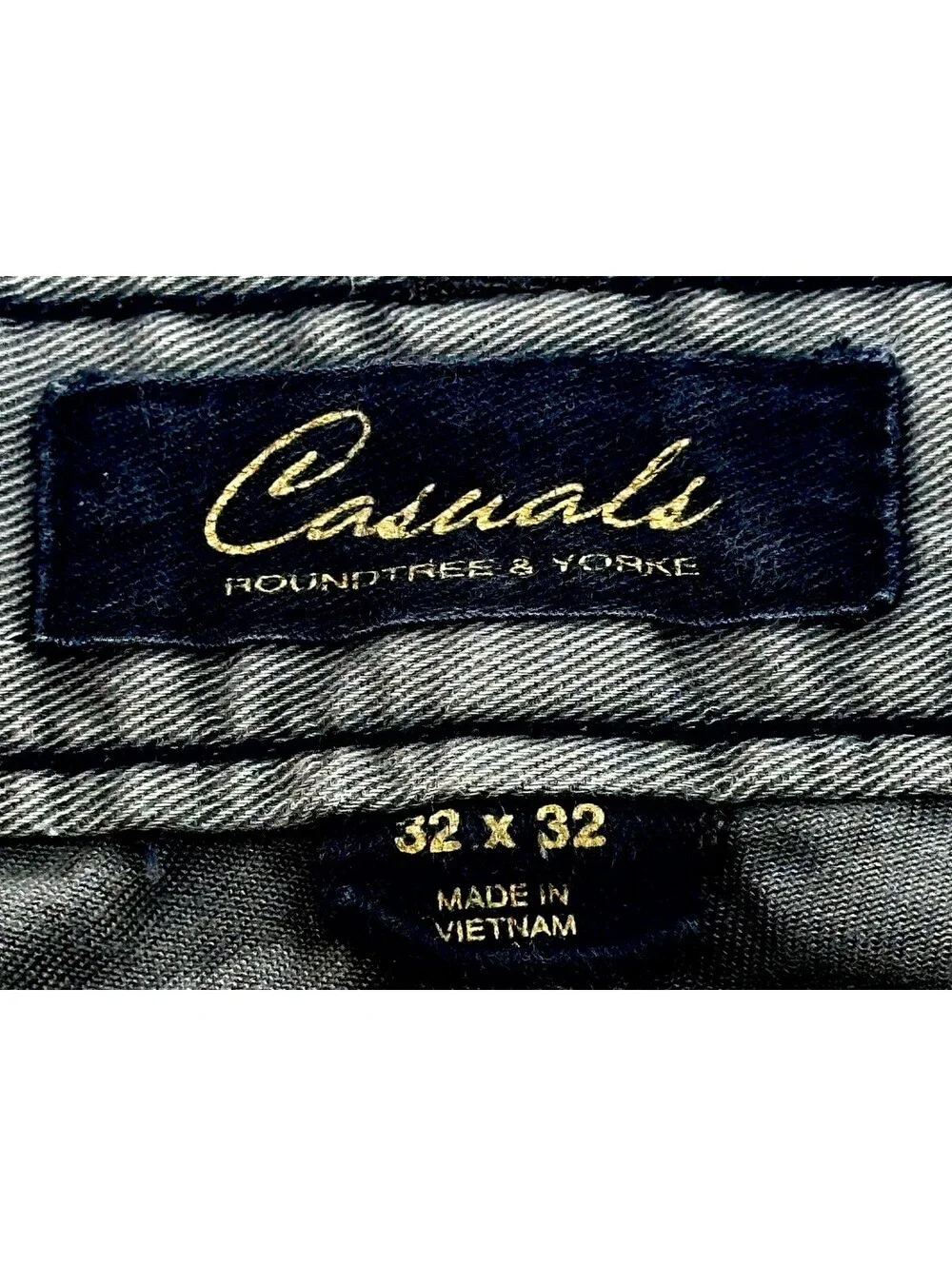 Roundtree Yorke Flat Straight Casuals Chinos Gray Mens 32/32